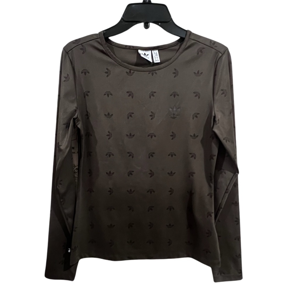 Adidas Brown Tee with Logo Accents - Picture 2 of 5